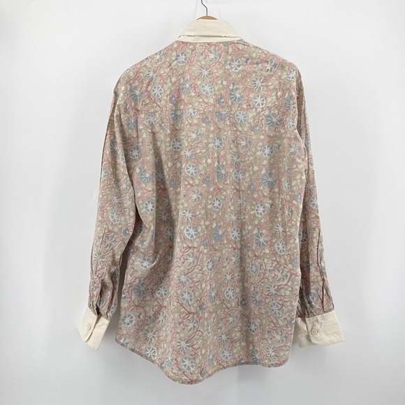 Magnolia Pearl NWT Floraison Boyfriend Shirt #943 Floral European Cotton OS - Picture 9 of 15